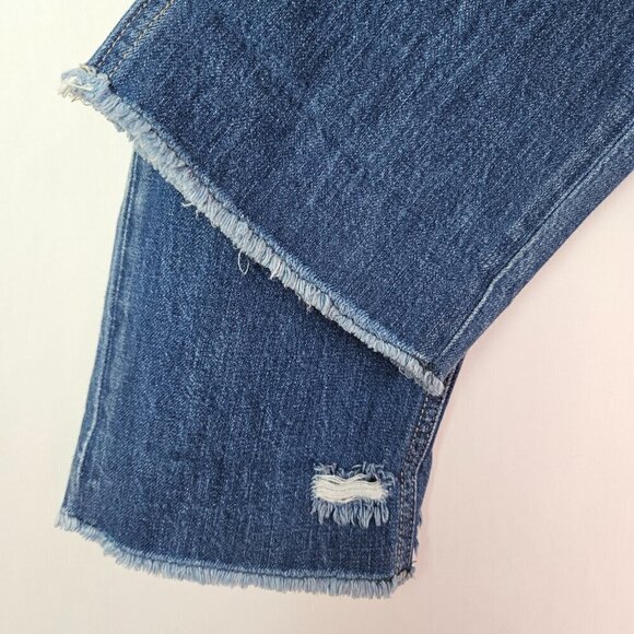 NWT KanCan Eloise High Rise Distressed Cuffed Straight Leg Jean 5/26 KC11239M - Picture 6 of 14